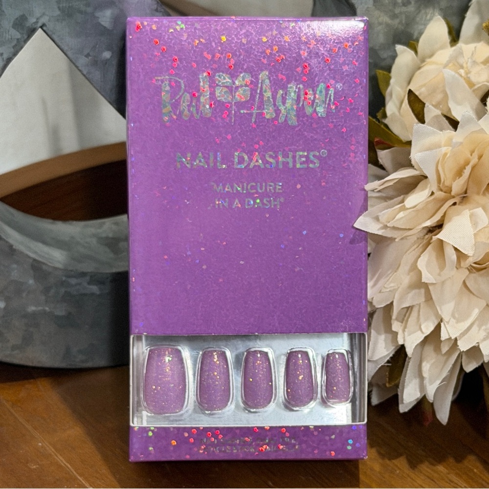 AZALEAS FOR AIDEN Purple Glitter Nail Dashes Red Aspen RETIRED